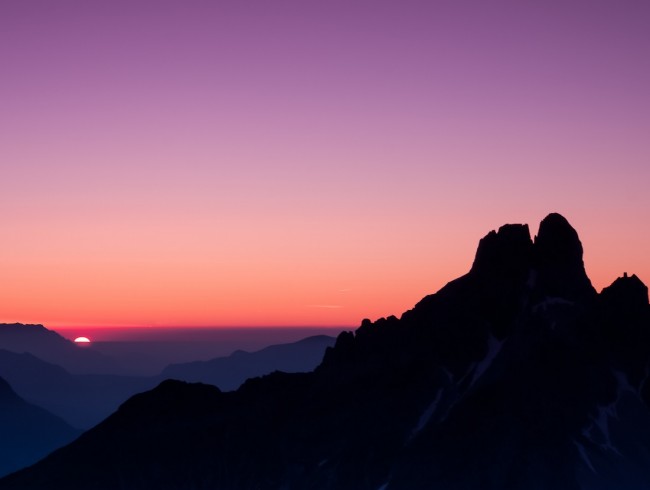 Abendrot &uuml;ber der Bischofsm&uuml;tze &copy; Tourismusverband Filzmoos